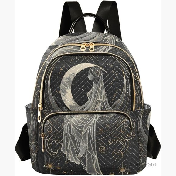 Small Quilted Nylon Backpack Purse Lightweight Travel Daypack Shoulder Bag main image 6